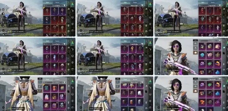 PGM551 Pony M762 Lvl 4, Bunny AKM Lvl 3, Conqueror C8S22/C8S23, Max RP, 172 Sets (G)